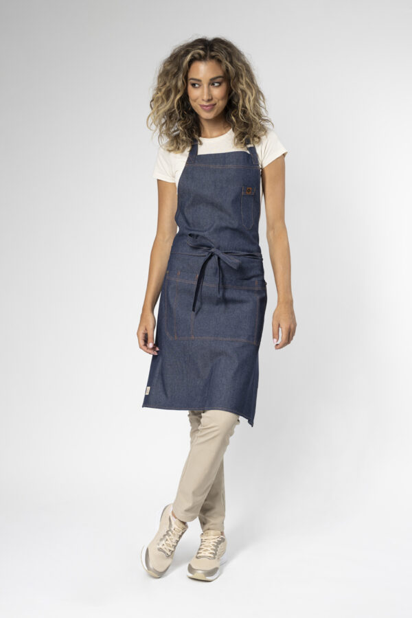 Denim Bib Apron - Thumbnail Image 4
