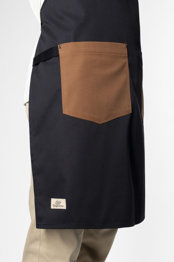 Dylan Two Tone Bib Apron - Thumbnail Image 3