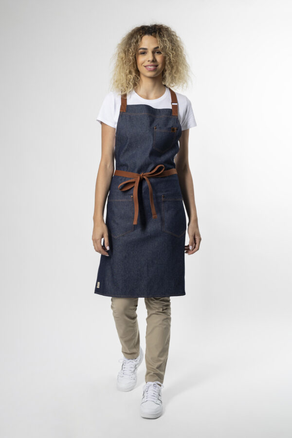 Dylan Denim Bib Apron - Thumbnail Image 4