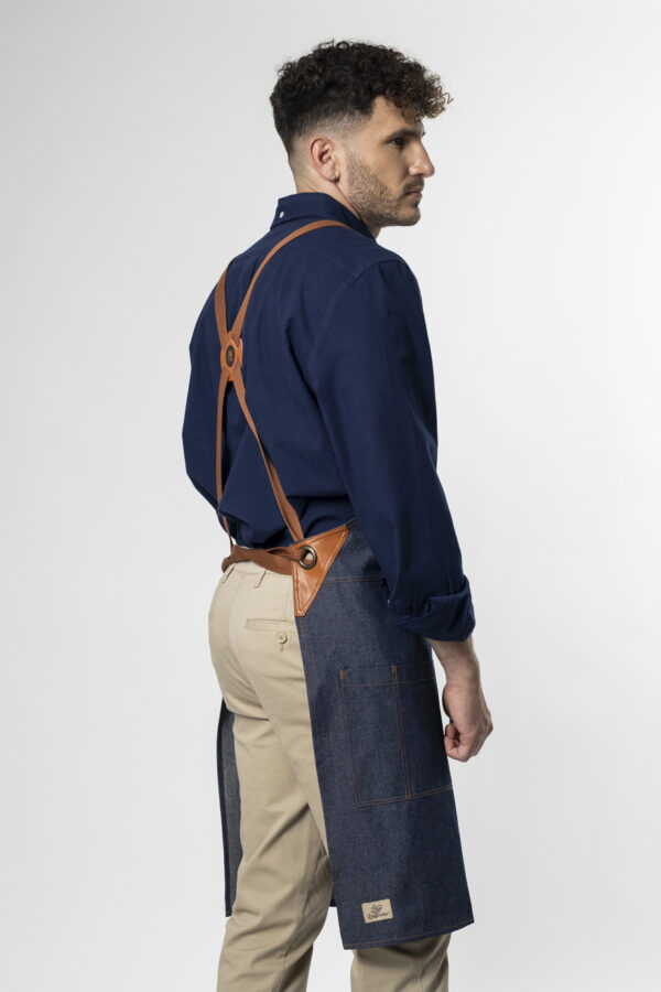 Jack Denim Crossback Apron - Thumbnail Image 3