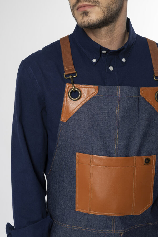 Jack Denim Crossback Apron - Thumbnail Image 2