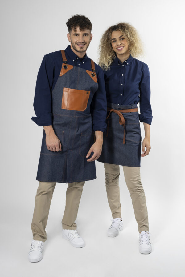 Jack Denim Crossback Apron - Thumbnail Image 4