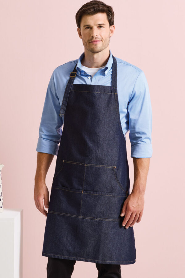 Denim Bib Apron - Thumbnail Image 1