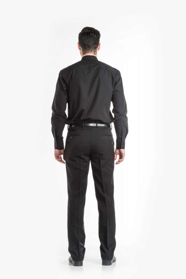 Mandarin Collar Long Sleeve Shirt - Thumbnail Image 4